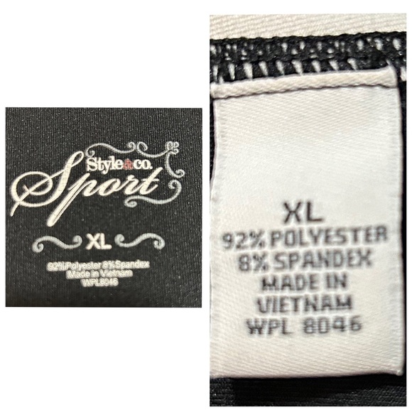 NWOT Style & co Sport, Black & White Color Blocked, Lightweight Zipper Jacket - Picture 7 of 7